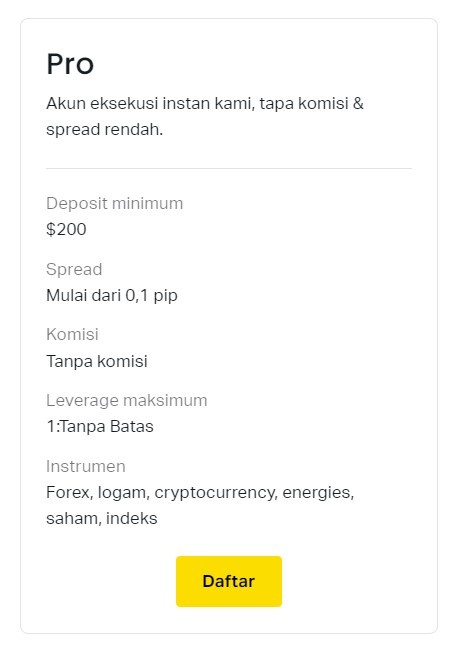 Akun Pro Exness